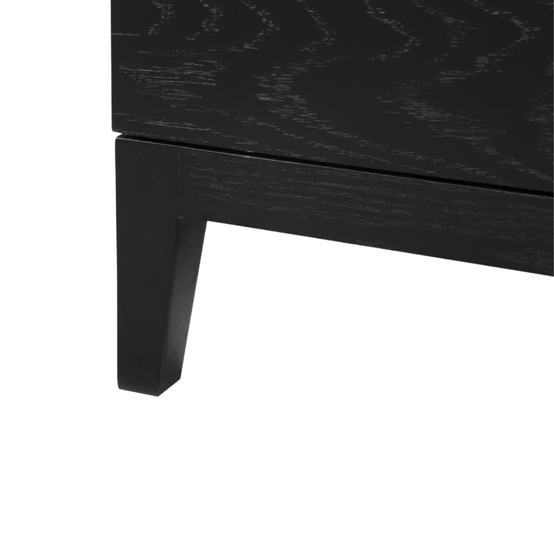 Orchid Marble 3 Drawer Chest - Wenge Black Stained Oak