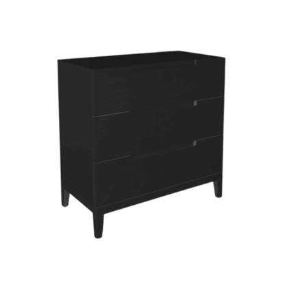 Orchid Wenge 3 Drawer Chest - Black Stained Oak