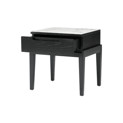 Orchid Wenge Bedside Single Drawer - Black Stained Oak