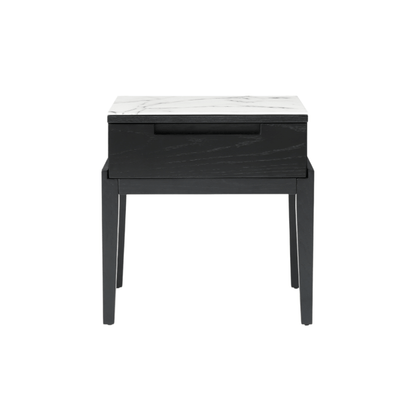 Orchid Wenge Bedside Single Drawer - Black Stained Oak