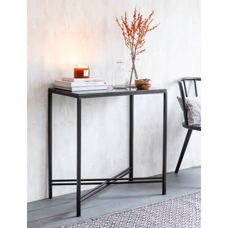 Oxford Console Table - Black Marble