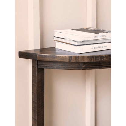 Oxhill Curved Console Table - Antique Brown