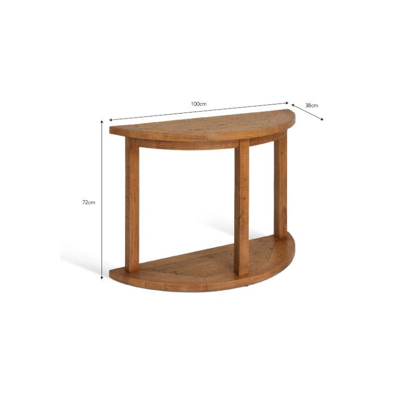 Oxhill Curved Console Table - Natural