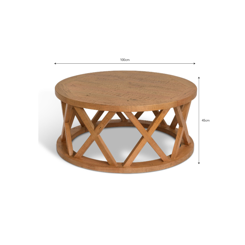 Oxhill Round Coffee Table - Natural