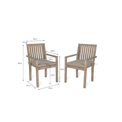 Pair of Porthallow Dining Armchairs