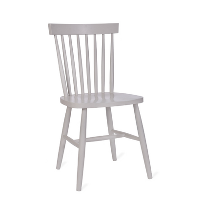 Pair of Spindle Back Chairs - Lily White