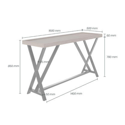 Pershore Console Table - Grey