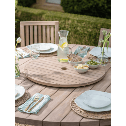 Porthallow Lazy Susan Round Dining Table - Natural