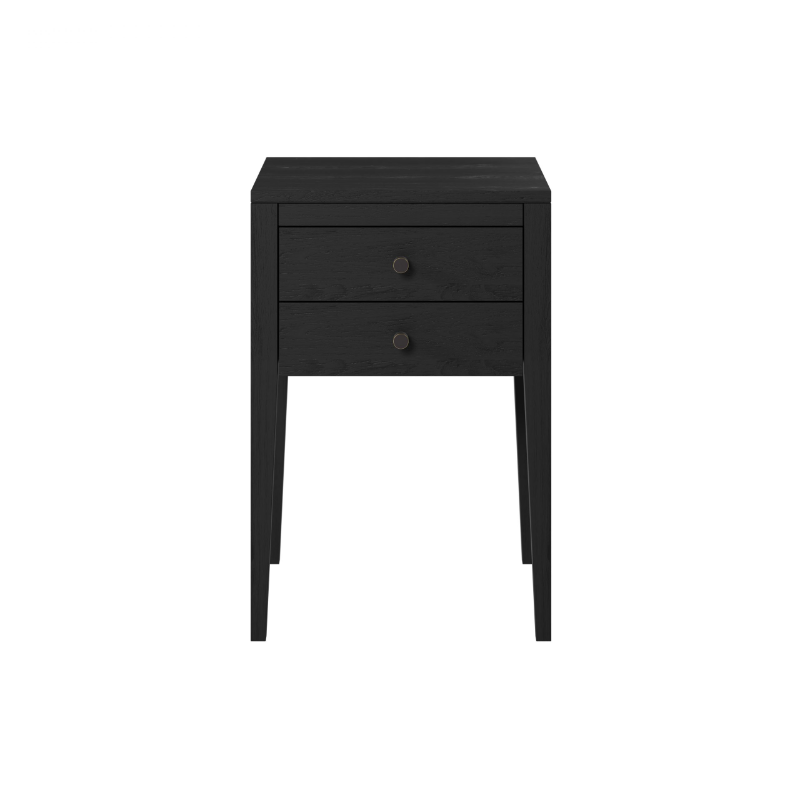 Radford 2 Drawers Bedside - Black