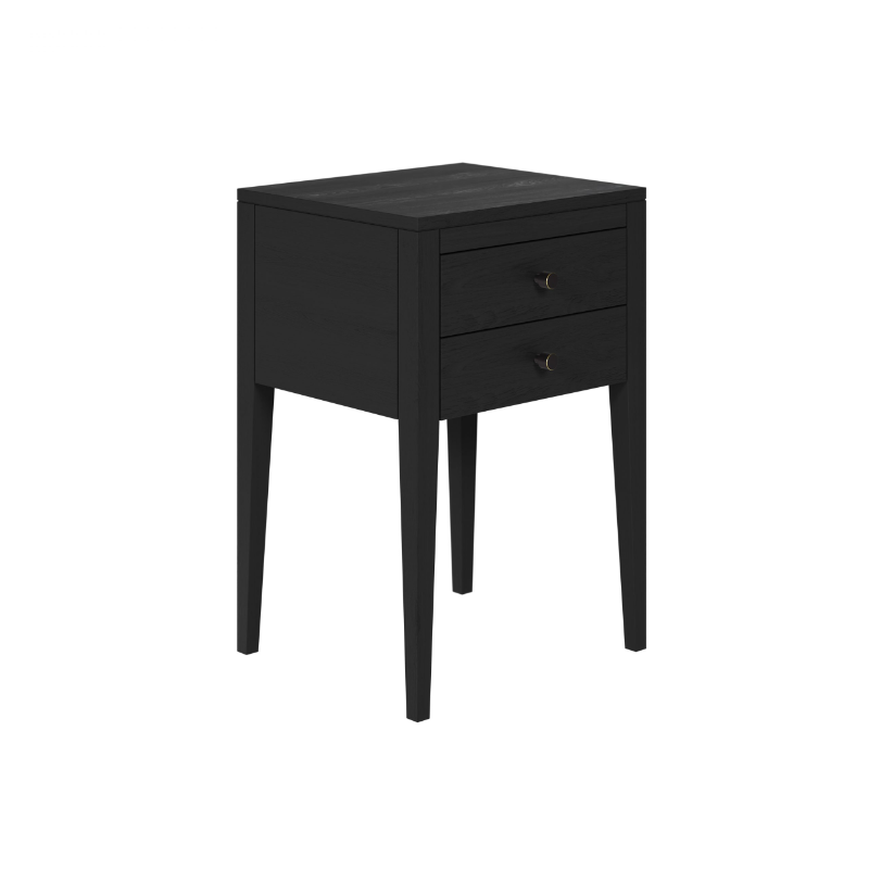 Radford 2 Drawers Bedside - Black