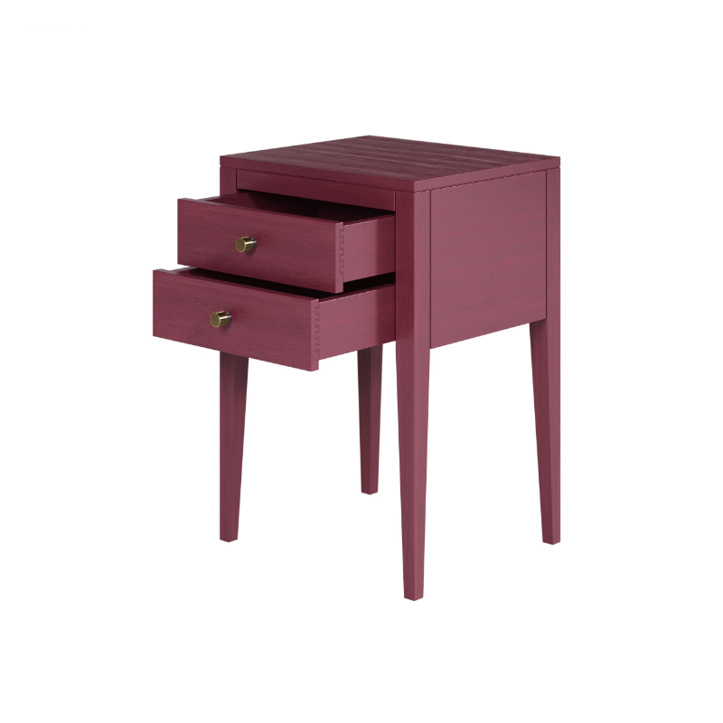 Radford 2 Drawers Bedside - Red