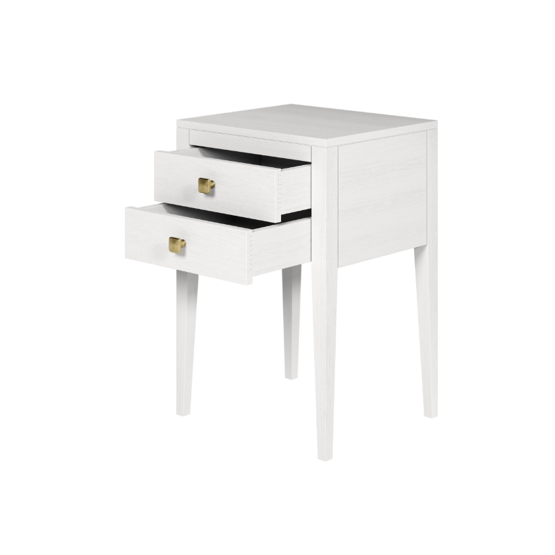 Radford 2 Drawers Bedside - White