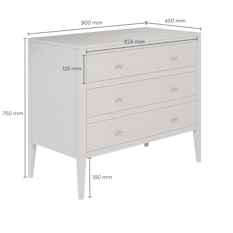 Radford Chest of Drawers - Grey