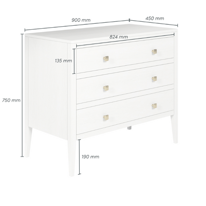 Radford Chest of Drawers - White