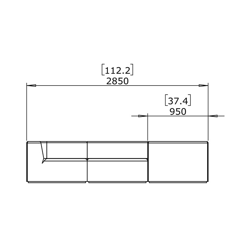 Relax Modular 5 L-Sectional Corner Sofa