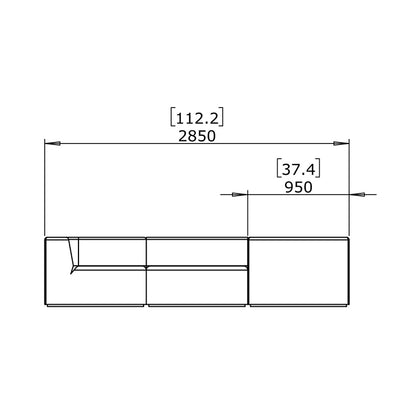 Relax Modular 5 L-Sectional Corner Sofa