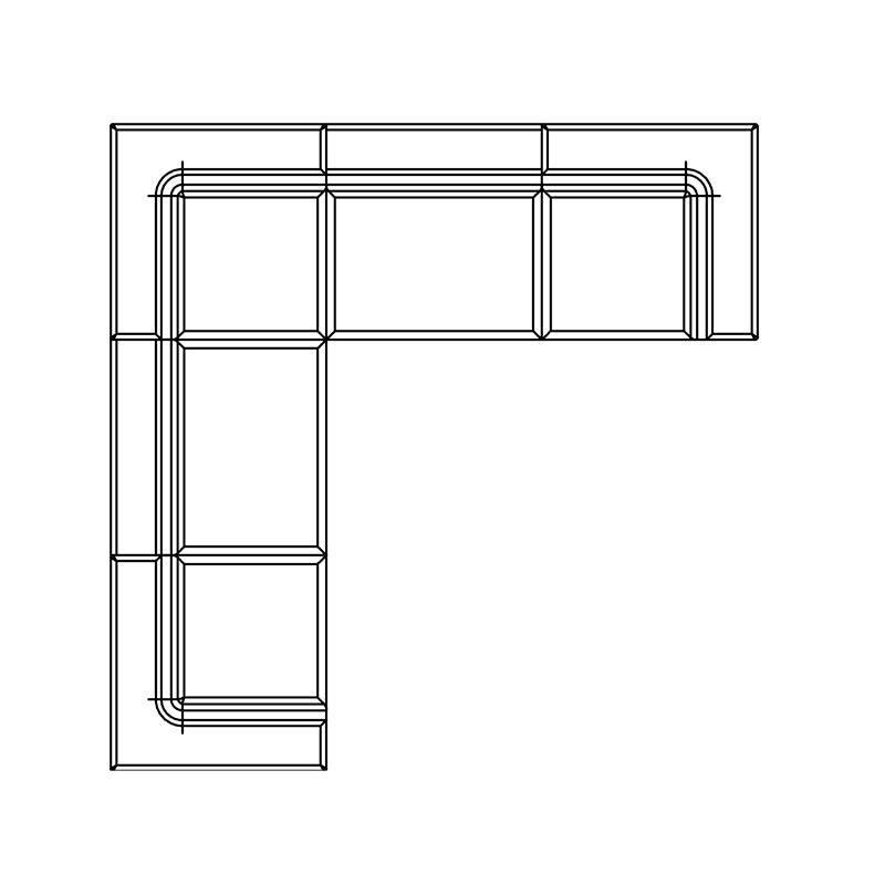 Relax Modular 5 L-Sectional Corner Sofa