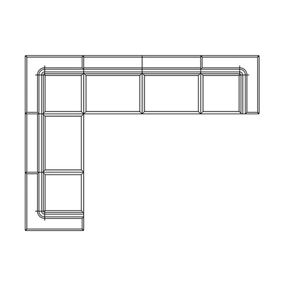 Relax Modular 6 L-Sectional Corner Sofa