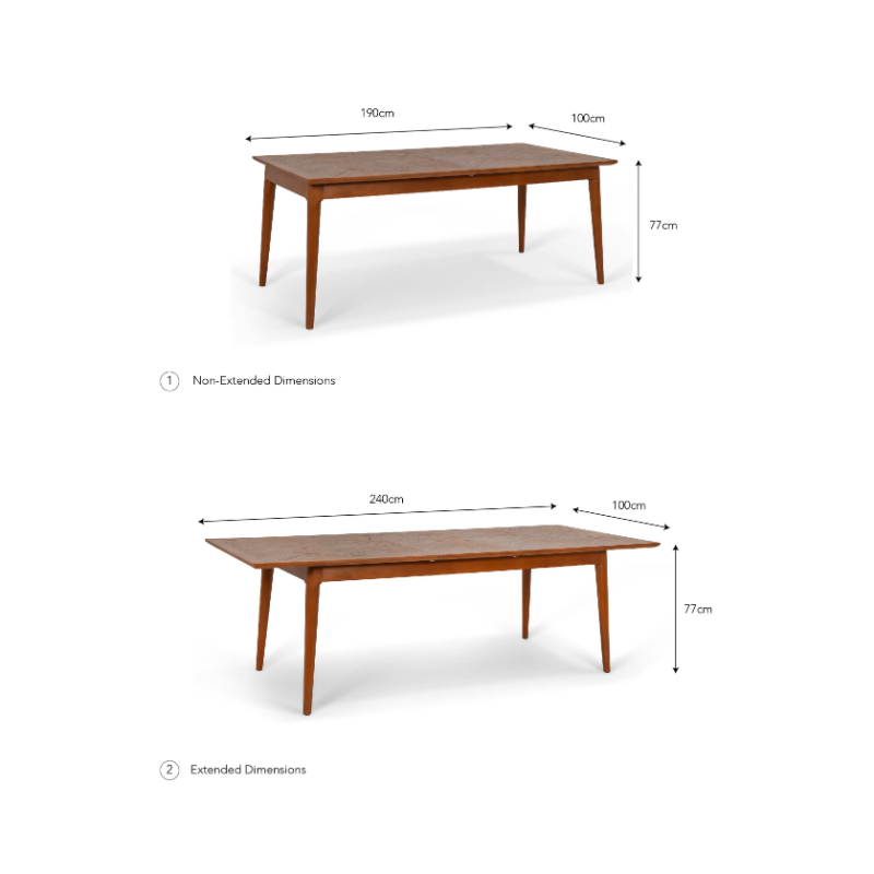 Rowley Extension Dining Table - Mahogany