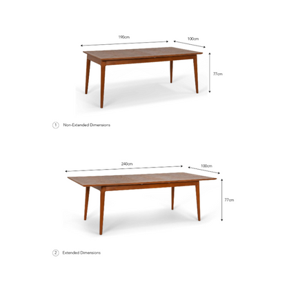 Rowley Extension Dining Table - Mahogany