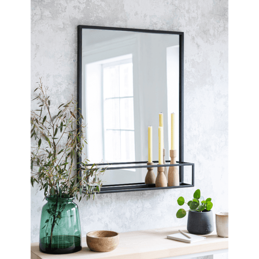 Sapperton Rectangular Mirror with Shelf