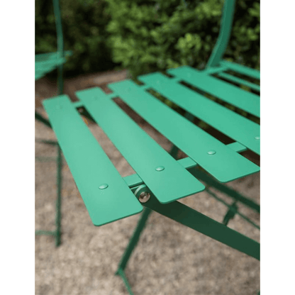 Set of 4 Rive Steel Droite Bistro Chairs - Foliage Greeen