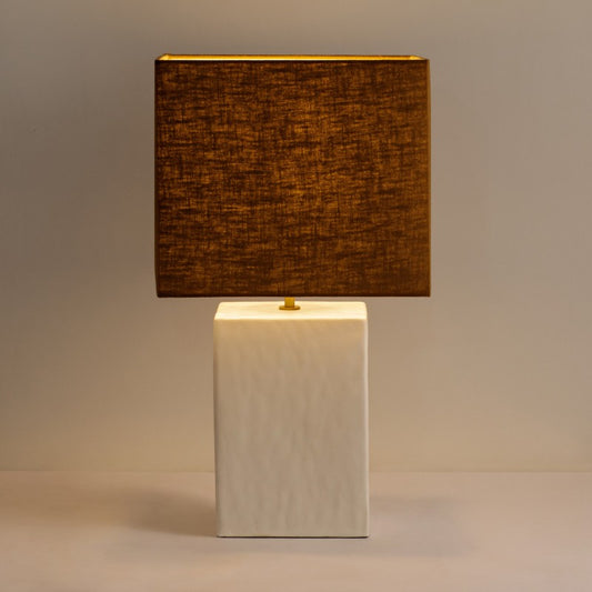 Small Rectangular Gesso Lamp