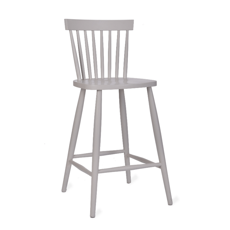 Spindle Bar Stool - Lily White