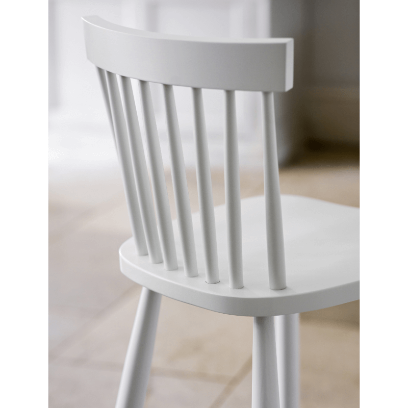 Spindle Bar Stool - Lily White