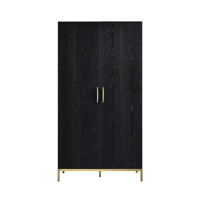 Tulip Wenge Wardrobe - Black Stained Oak