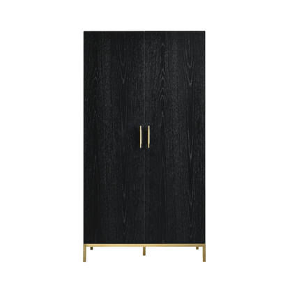 Tulip Wenge Wardrobe - Black Stained Oak