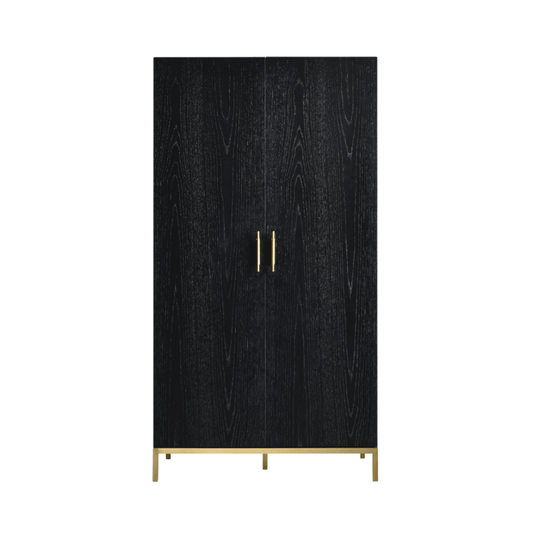 Tulip Wenge Wardrobe - Black Stained Oak