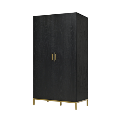 Tulip Wenge Wardrobe - Black Stained Oak