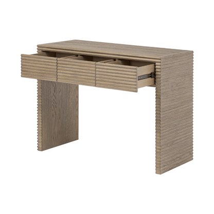 Wickham Ribbed Oak Desk