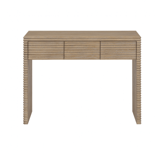 Wickham Ribbed Oak Desk