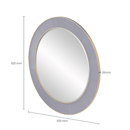 Willersley Round Mirror - Blue