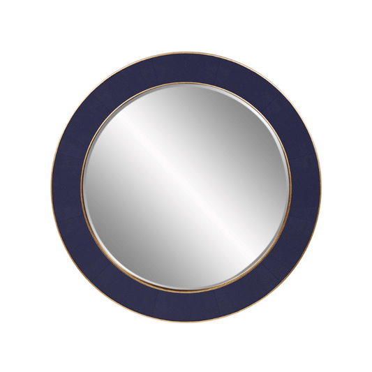 Willersley Round Mirror - Blue