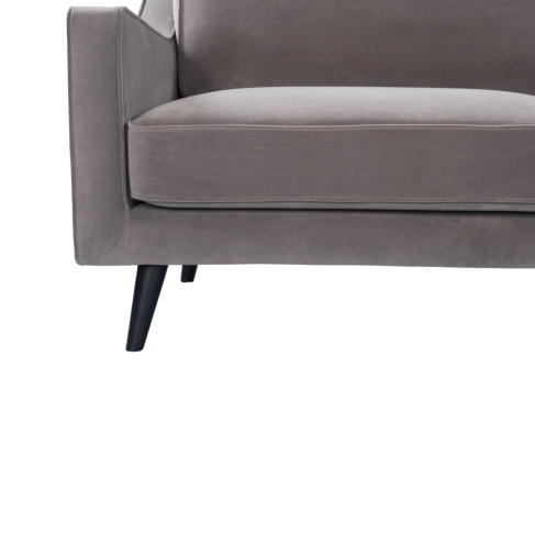 Daffy 2.5 Seat Sofa Stone Grey Velvet