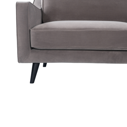 Daffy 2.5 Seat Sofa Stone Grey Velvet