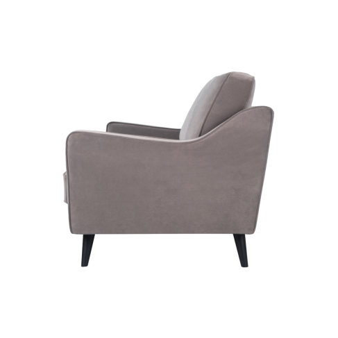 Daffy 2.5 Seat Sofa Stone Grey Velvet