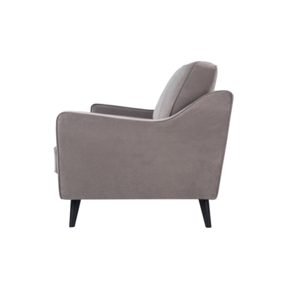 Daffy 2.5 Seat Sofa Stone Grey Velvet