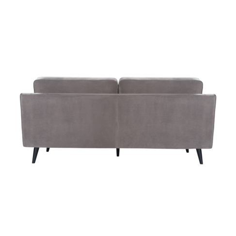 Daffy 2.5 Seat Sofa Stone Grey Velvet