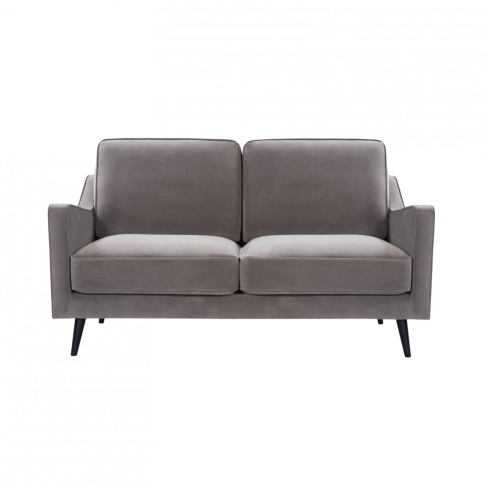 Daffy 2 Seat Sofa Stone Grey Velvet