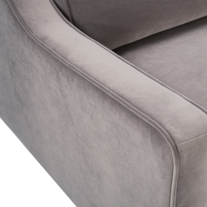 Daffy 2 Seat Sofa Stone Grey Velvet