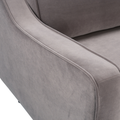 Daffy 2.5 Seat Sofa Stone Grey Velvet