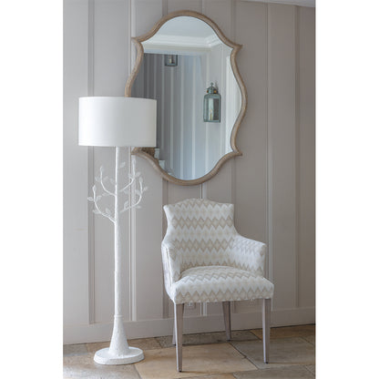 Downton Mirror Gilded White Oak