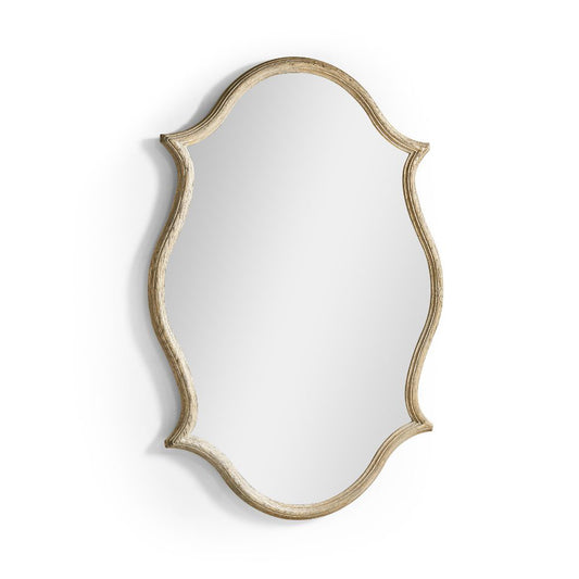 Downton Mirror Gilded White Oak