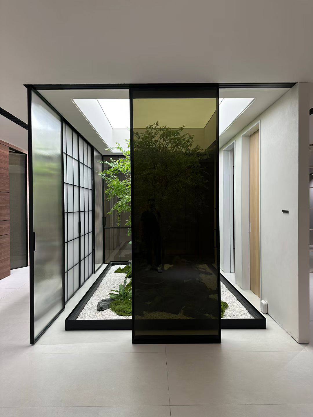 Modern aluminium sliding door system installed in Dubai