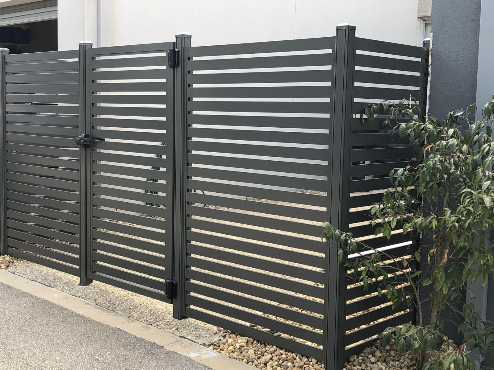 Aluminium louvers forming a privacy facade in Dubai